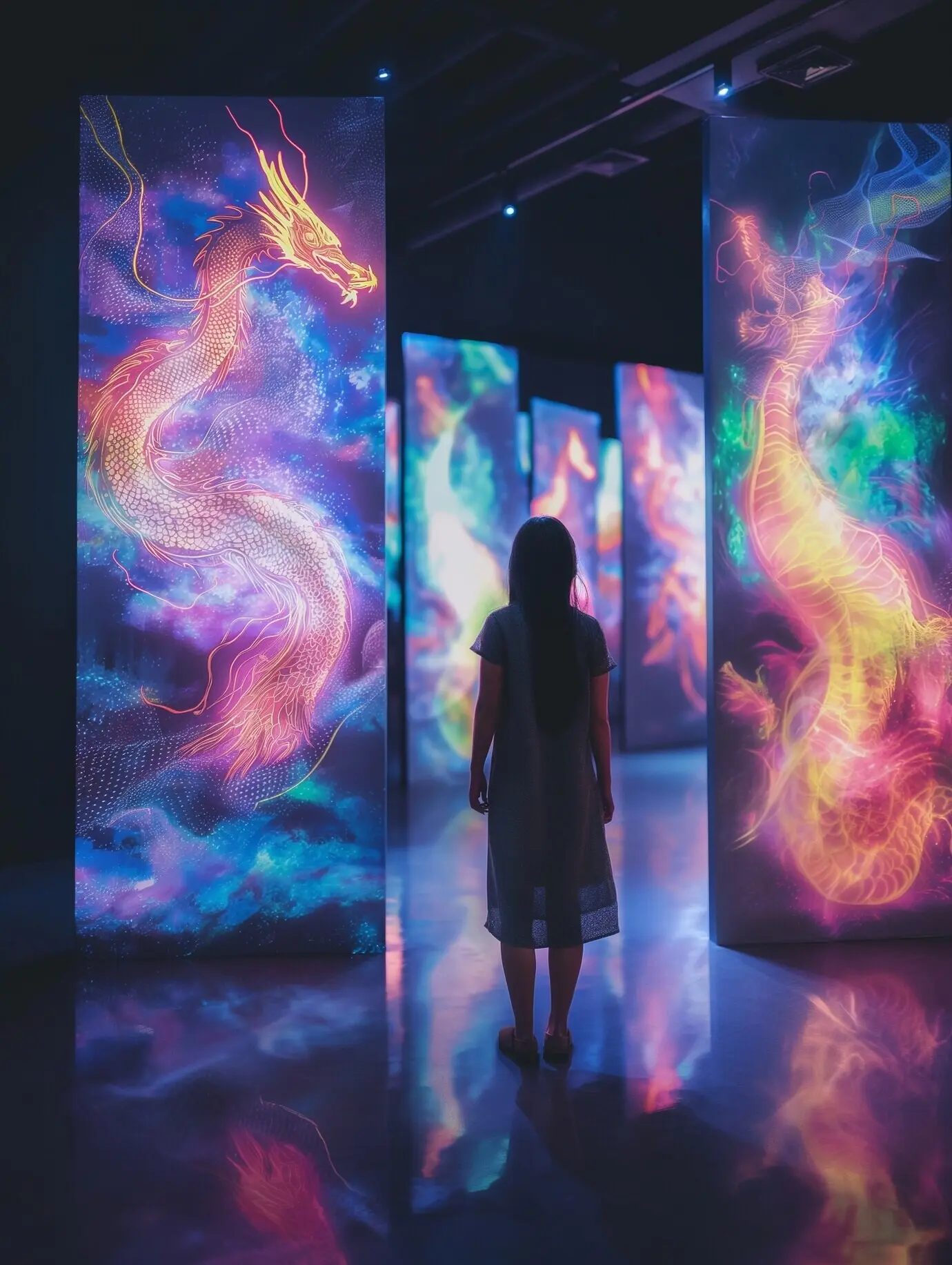 Immersive Ausstellung digitaler Kunst